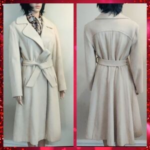 Vintage Top Flight Fashions Wool Coat Princess Cut Size S/M